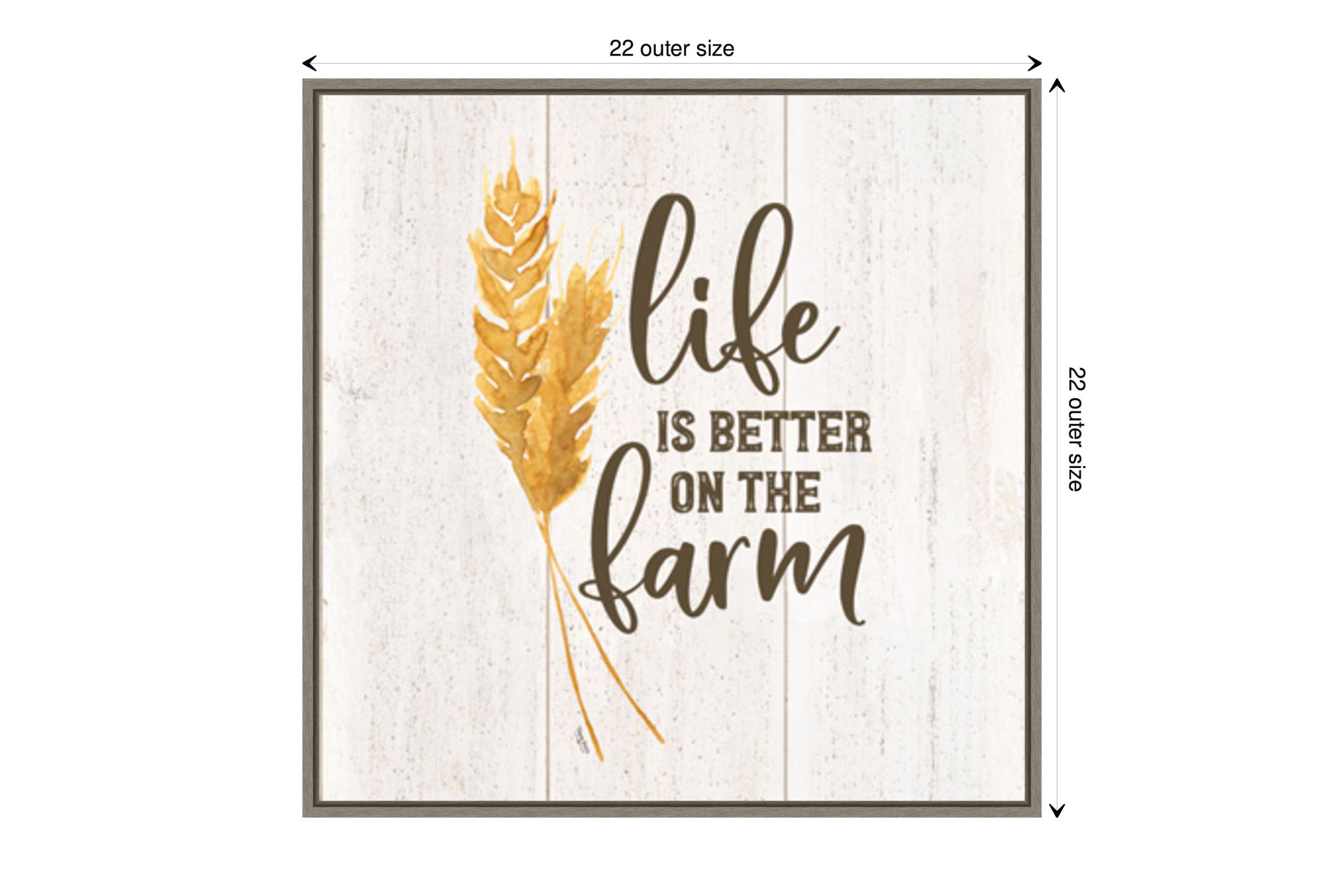 Farm Life V Better on the Farm Framed Canvas Wall Art Print
