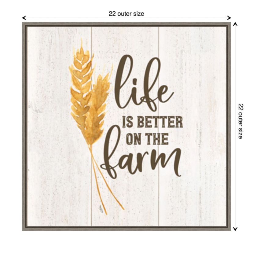 Farm Life V Better on the Farm Framed Canvas Wall Art Print