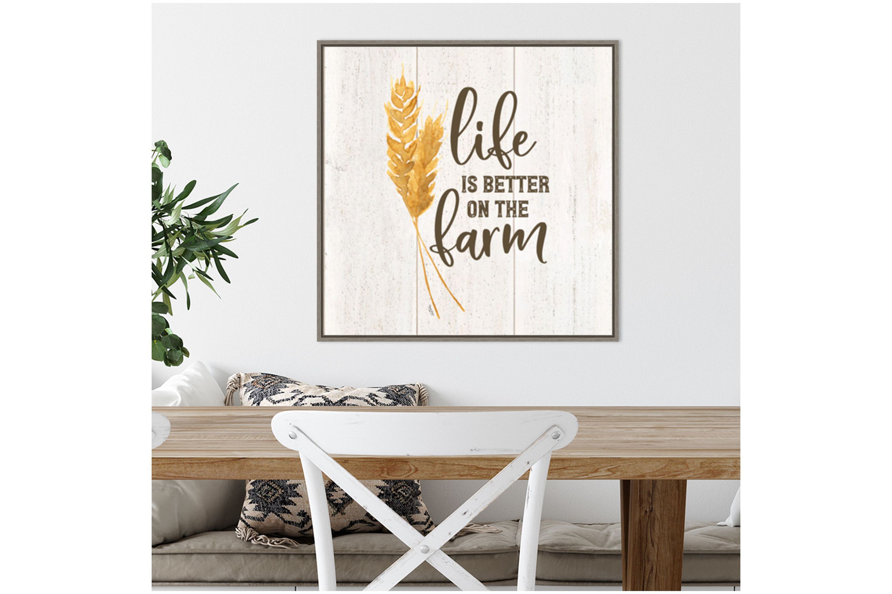 Farm Life V Better on the Farm Framed Canvas Wall Art Print