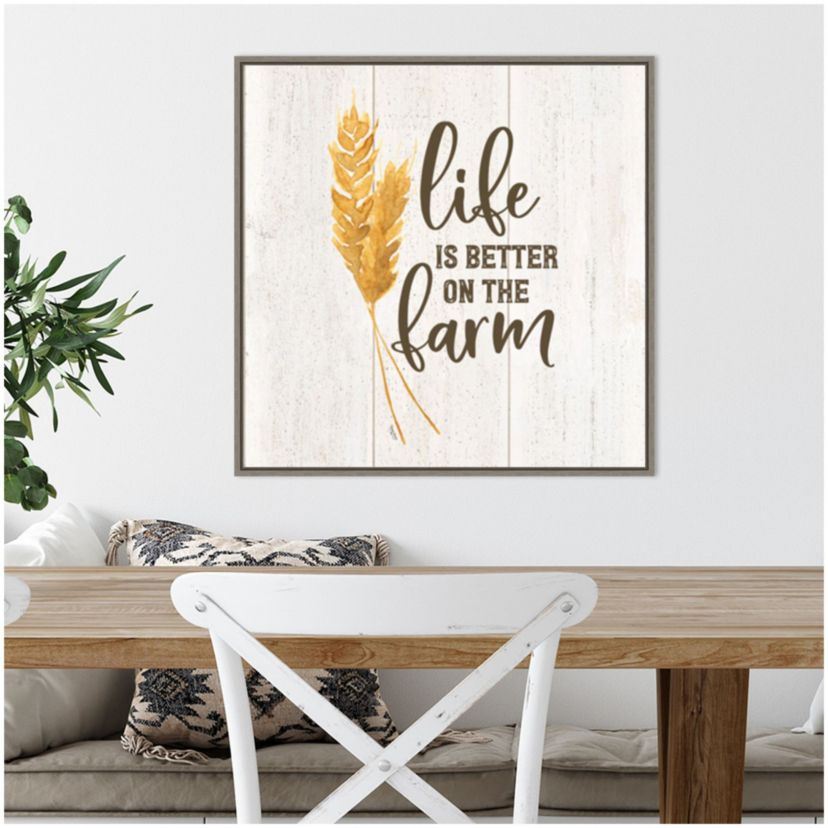 Farm Life V Better on the Farm Framed Canvas Wall Art Print