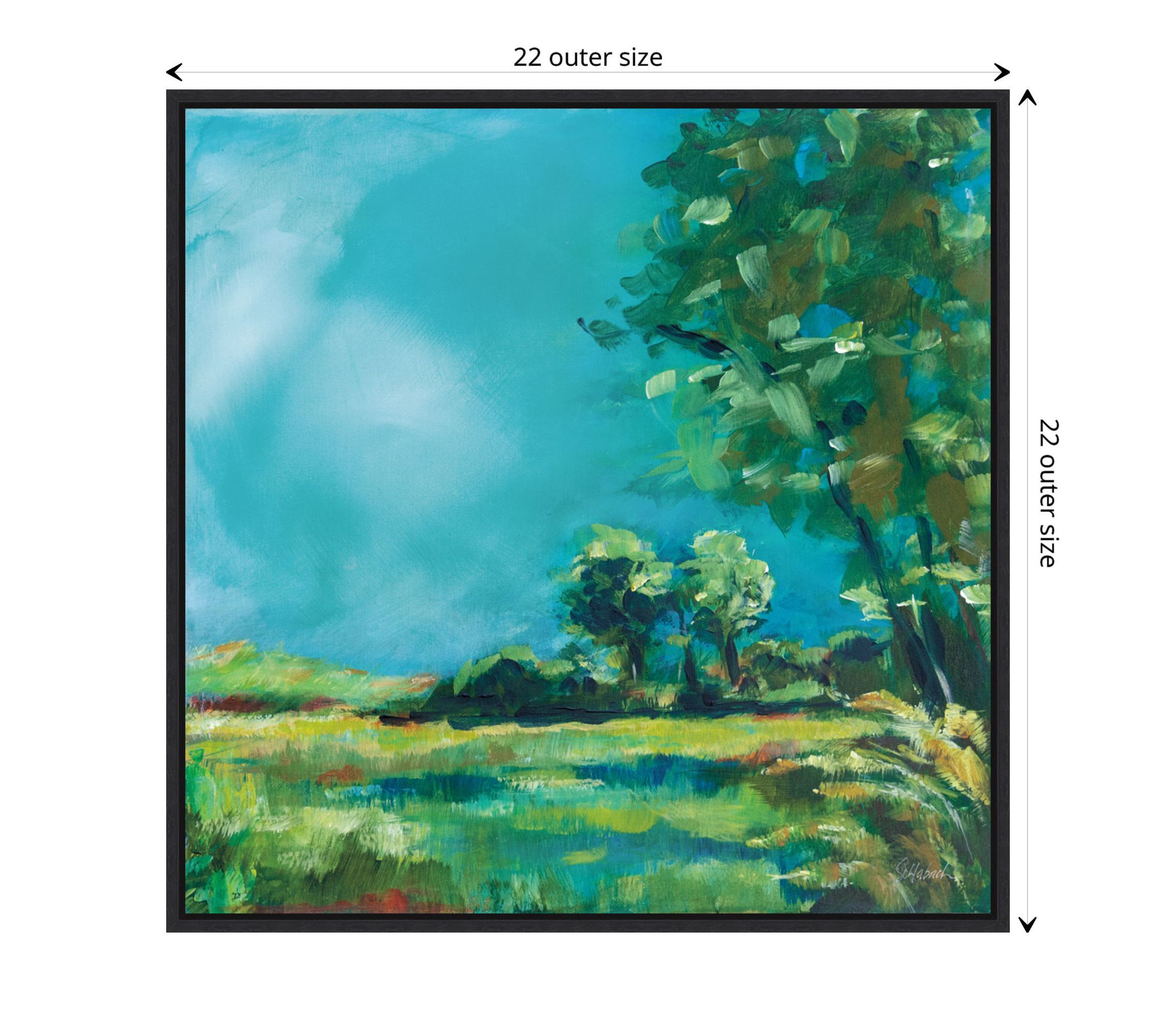 July Meadow Framed Canvas Wall Art Print