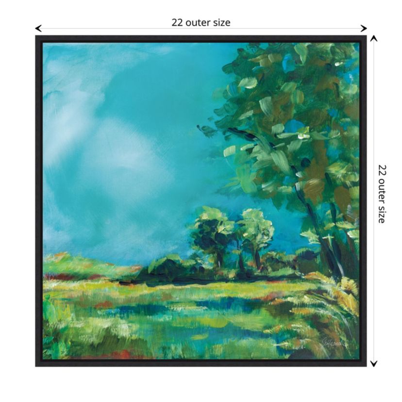 July Meadow Framed Canvas Wall Art Print