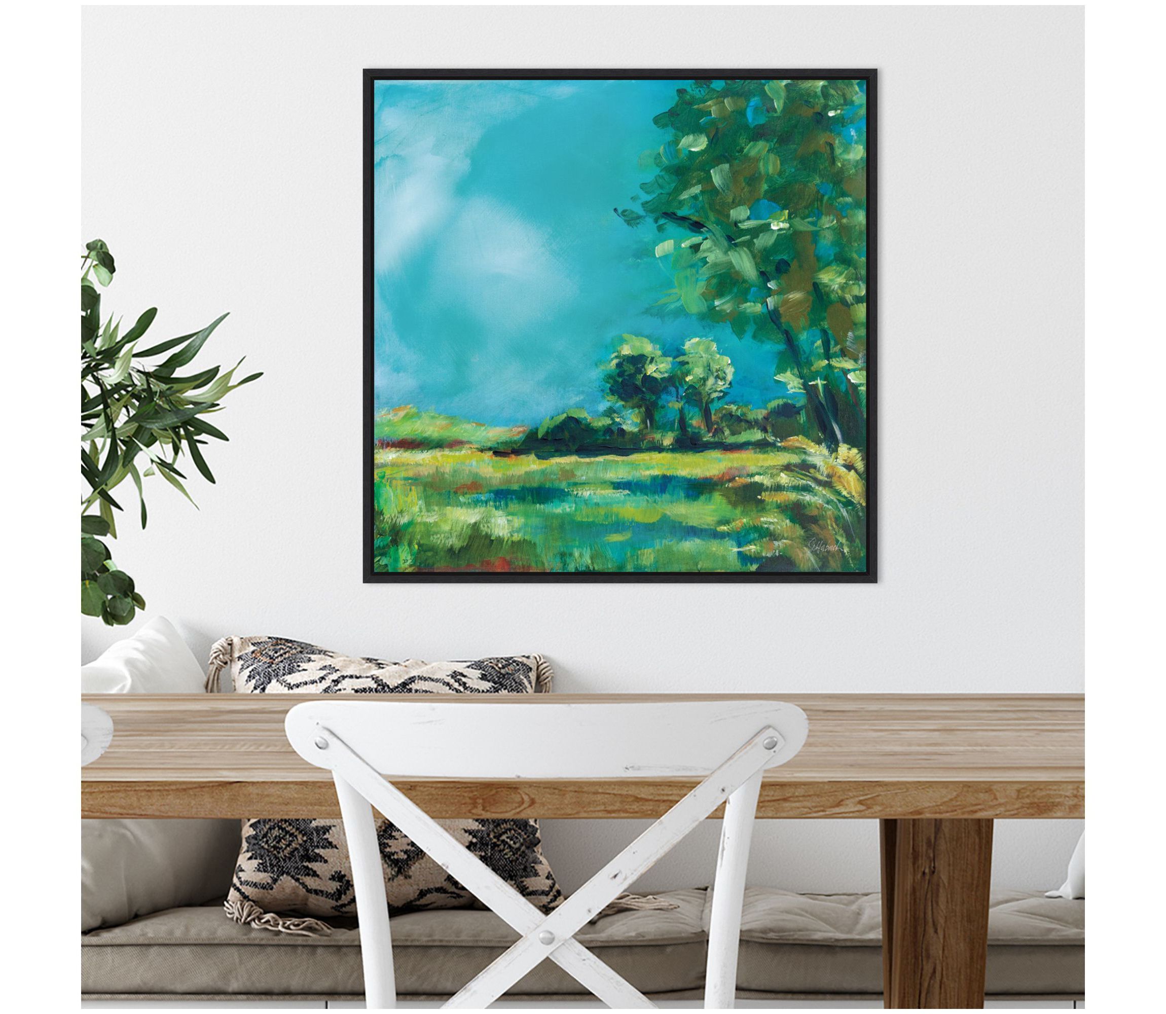 July Meadow Framed Canvas Wall Art Print