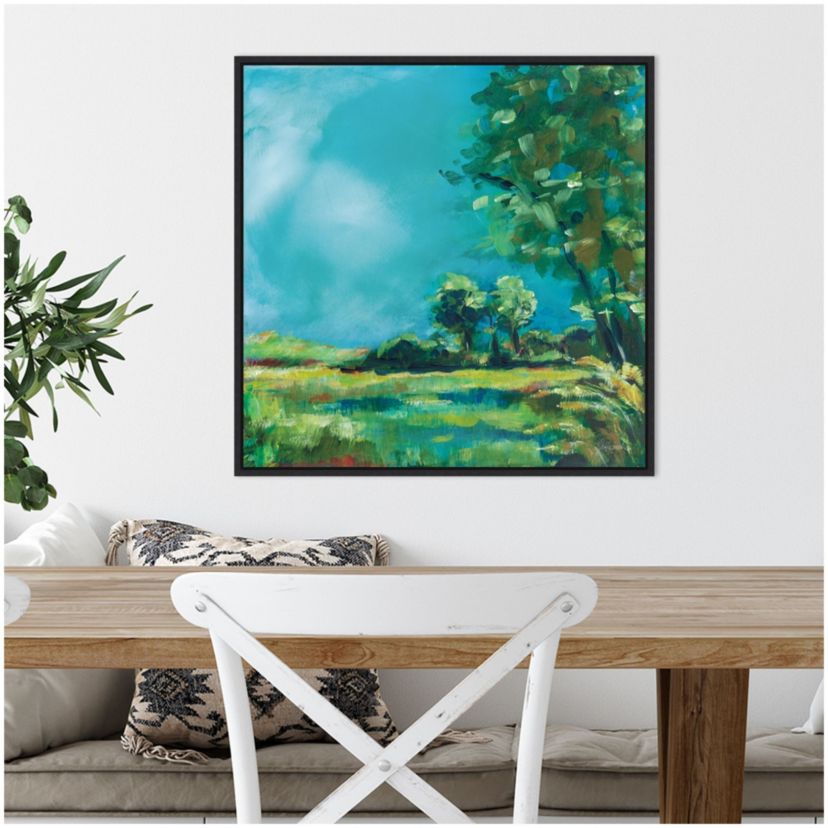 July Meadow Framed Canvas Wall Art Print