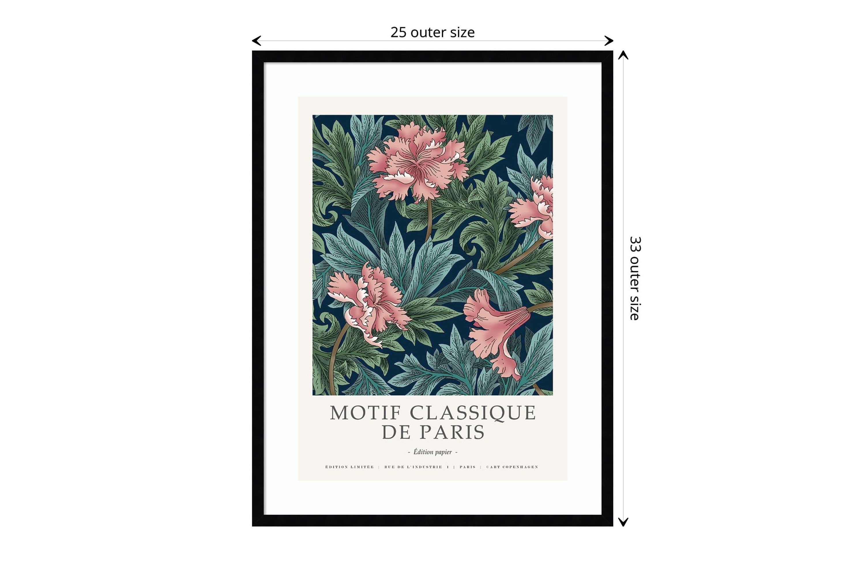 Motif Classique 2 by Design Fabrikken Wood Framed Wall Art Print