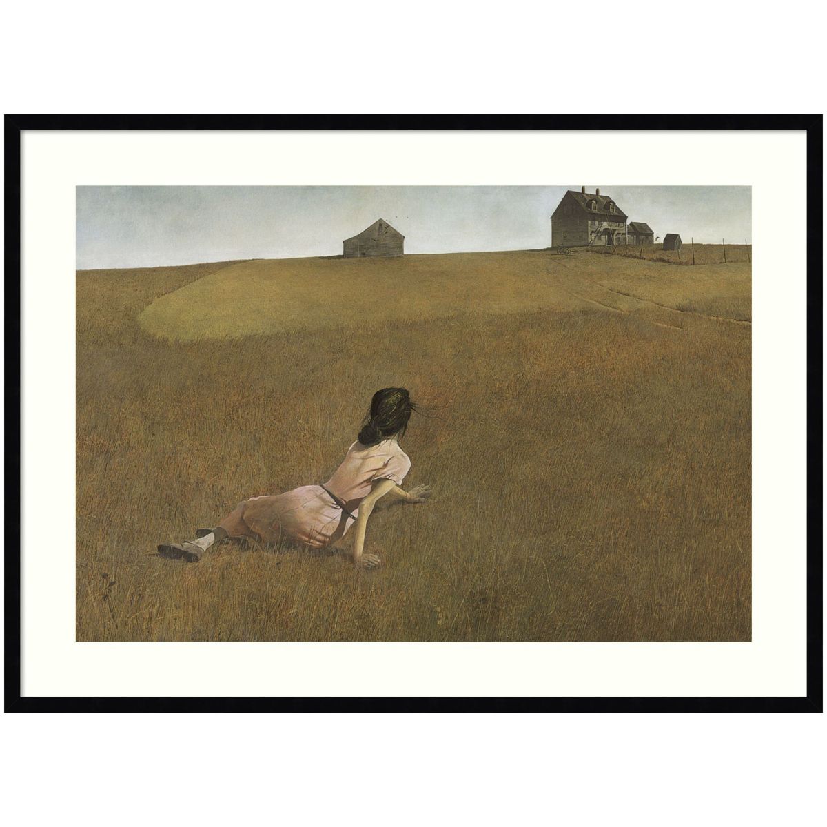 Christinas World by Andrew Wyeth Wood Framed Wall Art Print