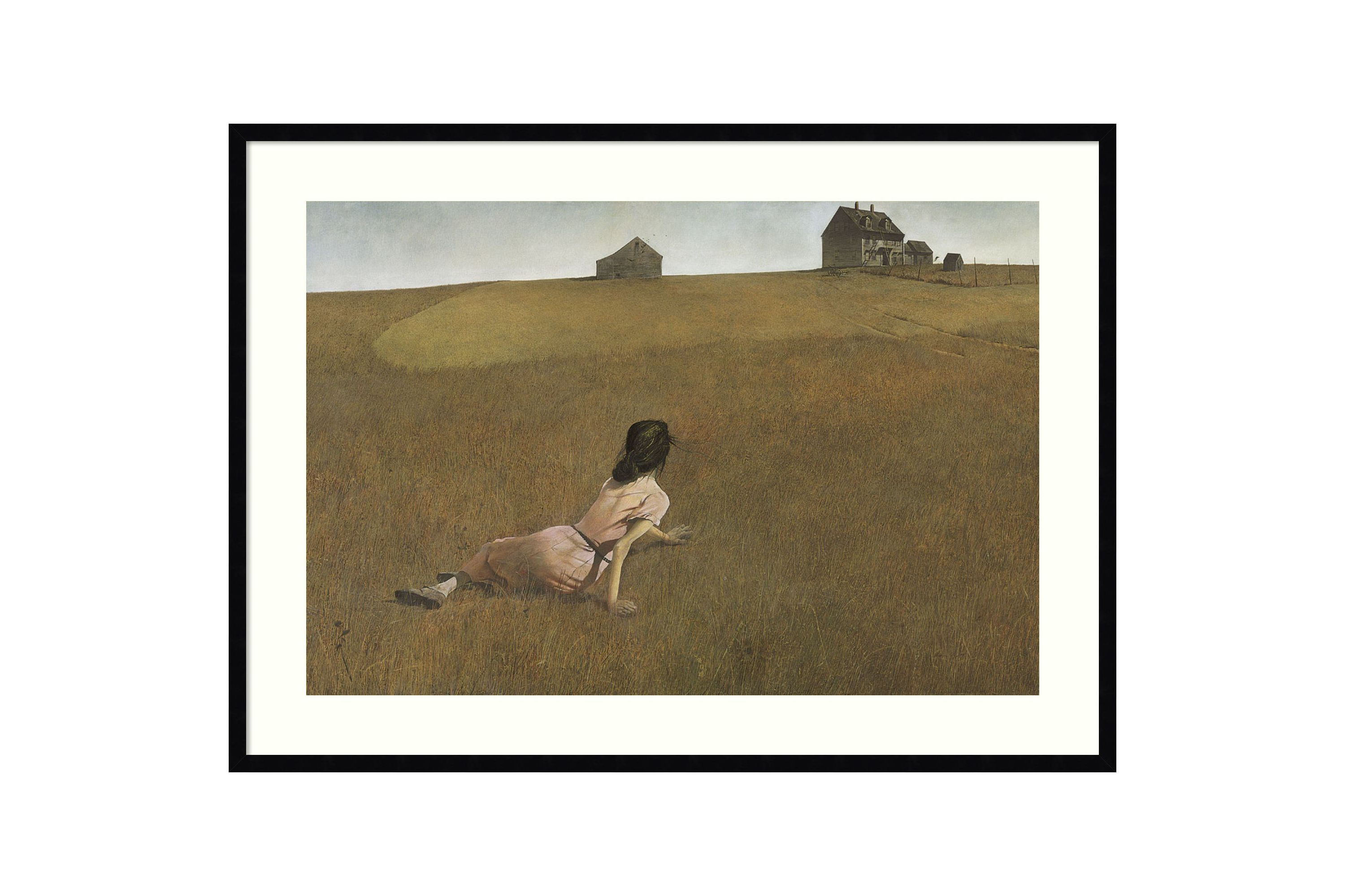 Christinas World by Andrew Wyeth Wood Framed Wall Art Print