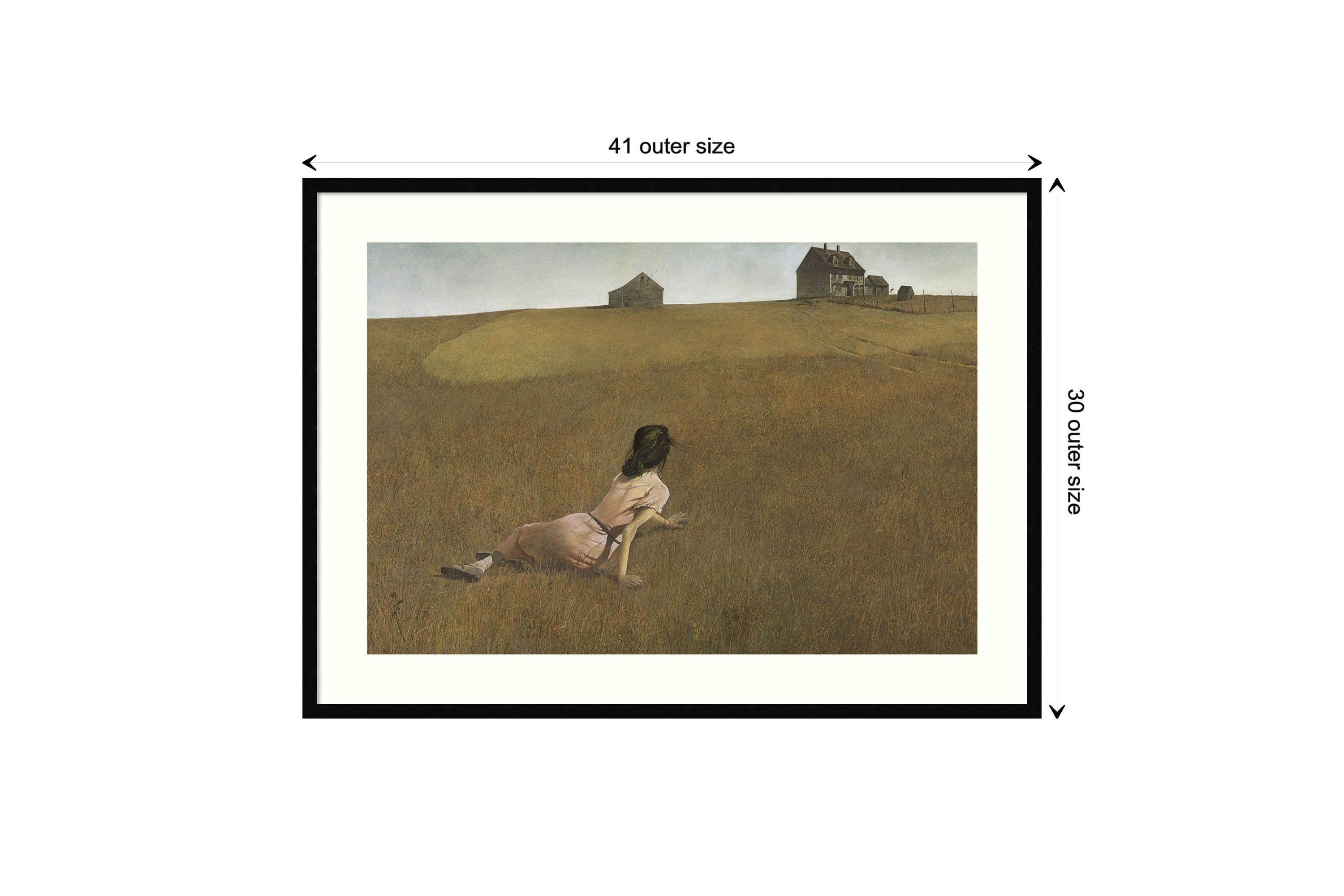 Christinas World by Andrew Wyeth Wood Framed Wall Art Print