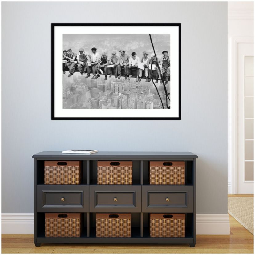 Lunch on a Skyscraper 1932 by Charles C. Ebbets Wood Framed Wall Art Print