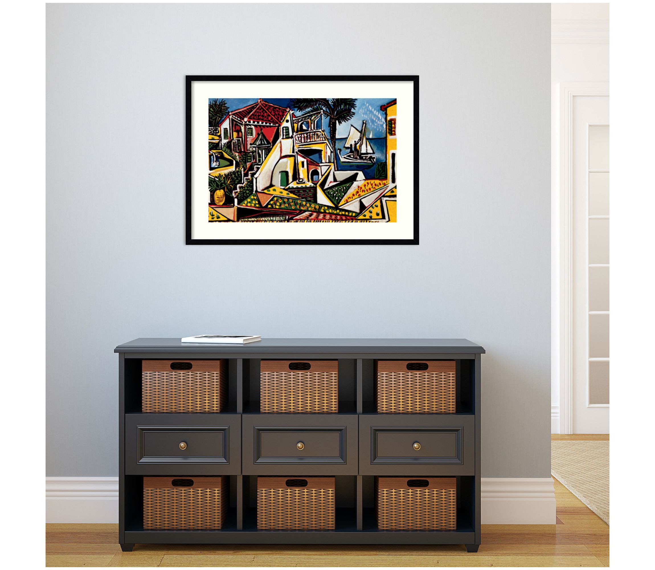 Paysage Mediterraneen by Pablo Picasso Wood Framed Wall Art Print
