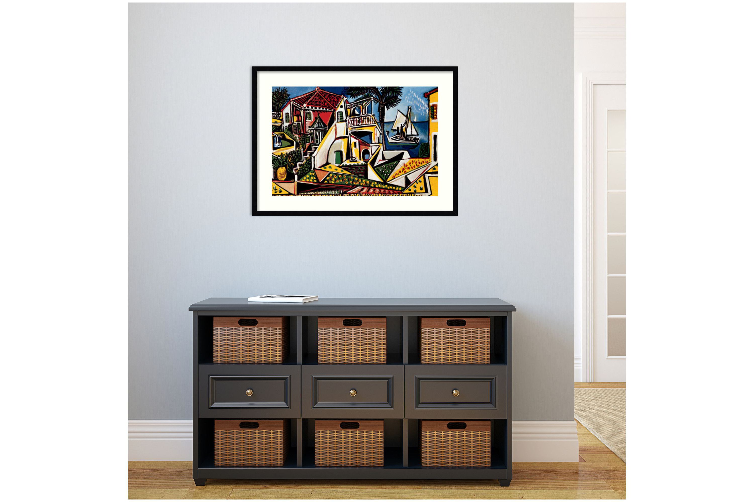 Paysage Mediterraneen by Pablo Picasso Wood Framed Wall Art Print