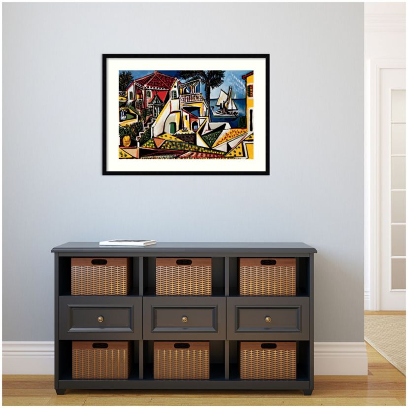 Paysage Mediterraneen by Pablo Picasso Wood Framed Wall Art Print