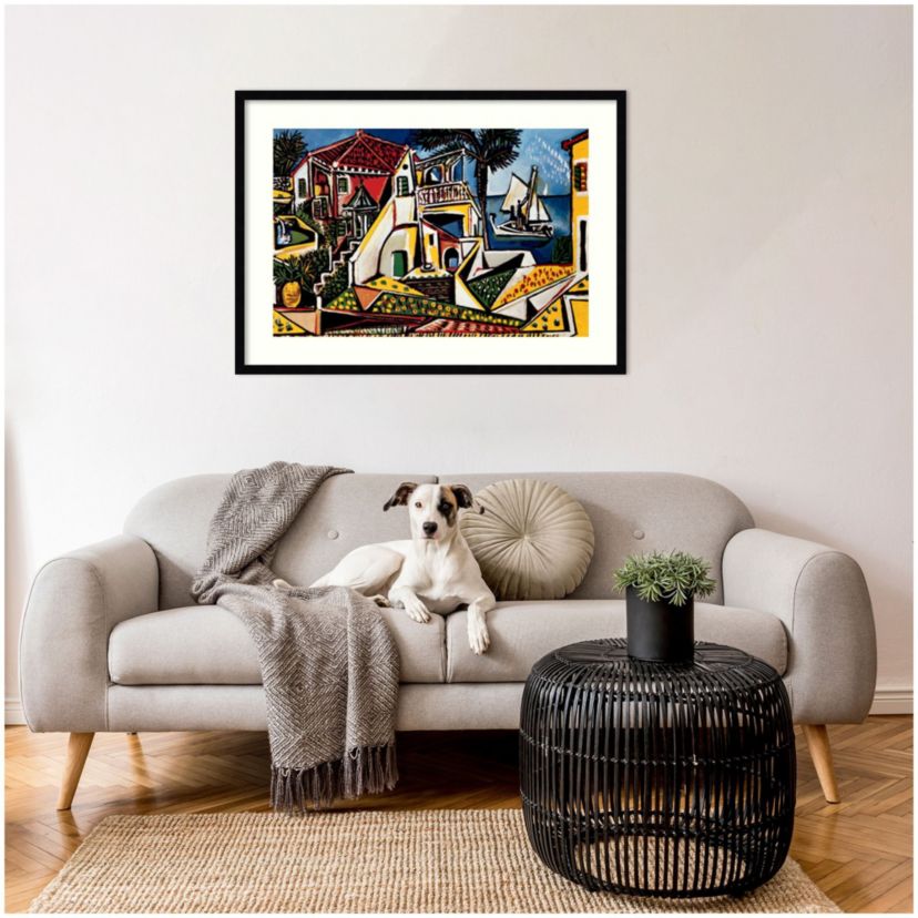 Paysage Mediterraneen by Pablo Picasso Wood Framed Wall Art Print