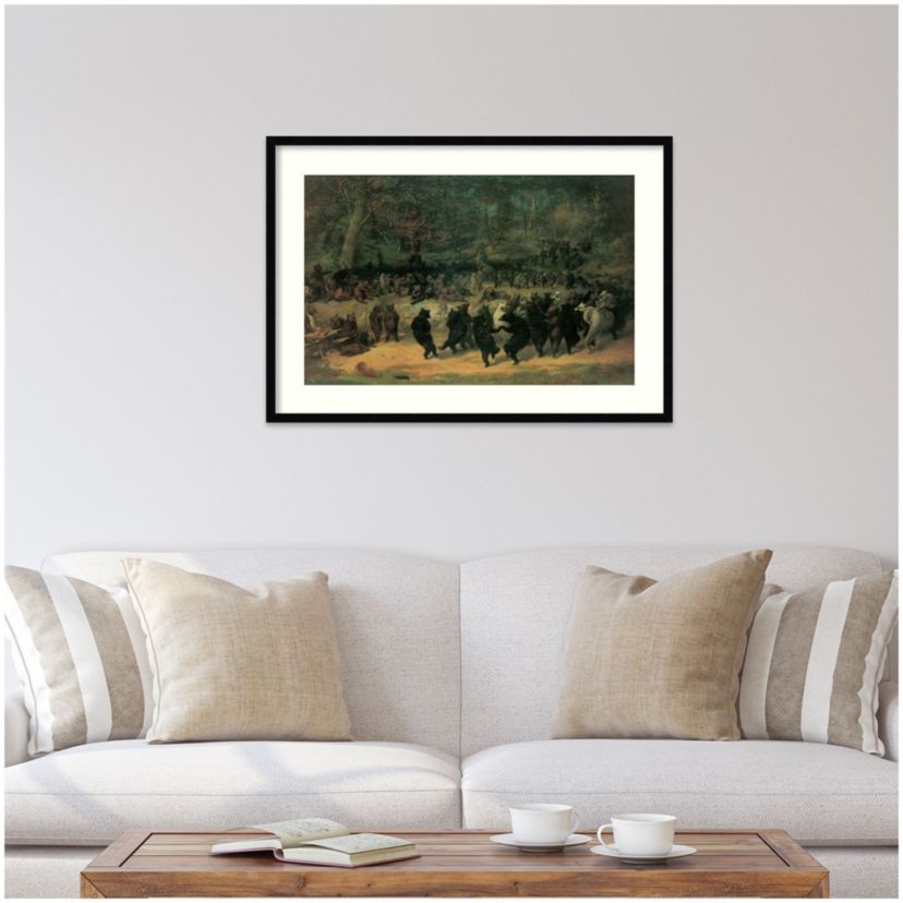 The Bear Dance by William Beard Wood Framed Wall Art Print
