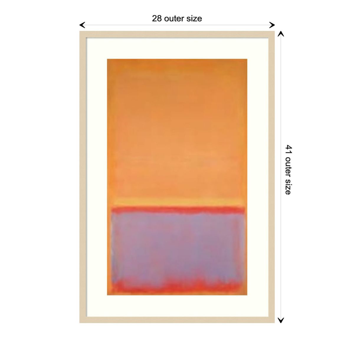 Untitled 1954 by Mark Rothko Wood Framed Wall Art Print