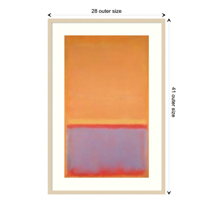 Untitled 1954 by Mark Rothko Wood Framed Wall Art Print