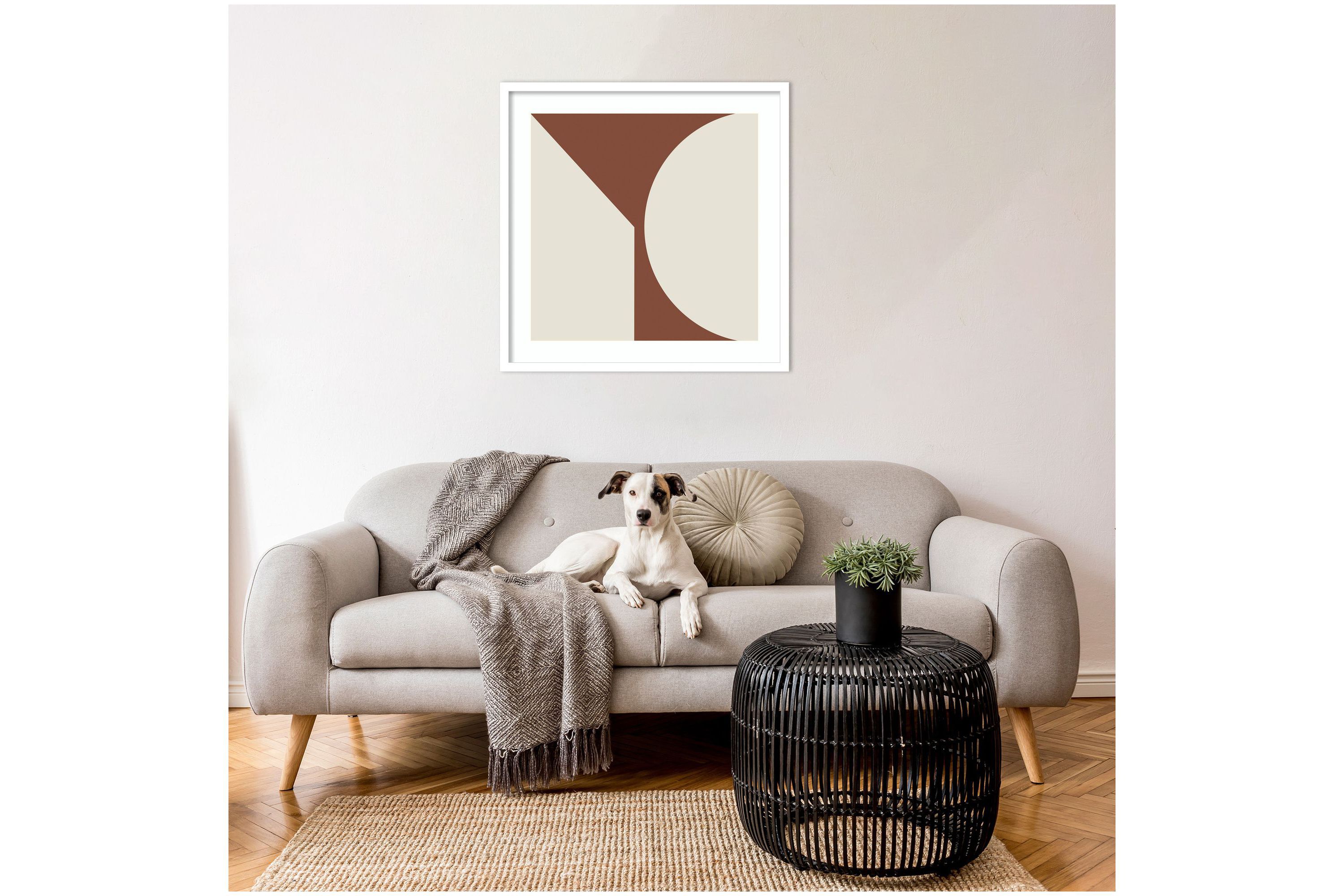 Minimal Max Mod I Hot Chocolate by The Creative Bunch Studio Wood Framed Wall Art Print