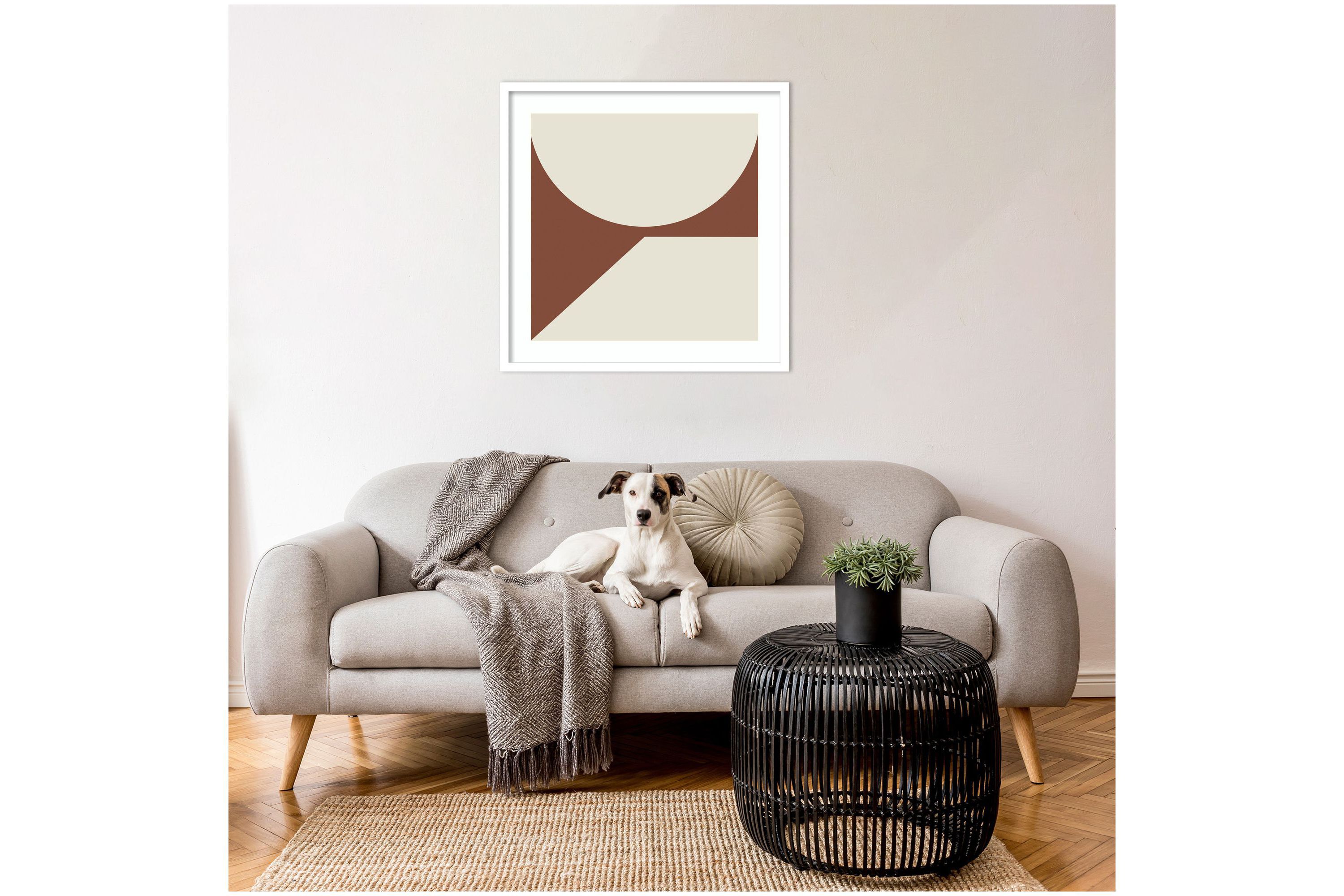 Minimal Max Mod II Hot Chocolate by The Creative Bunch Studio Wood Framed Wall Art Print