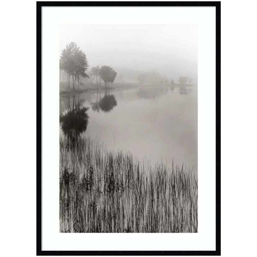 Lakeside Mist by Monte Nagler Wood Framed Wall Art Print