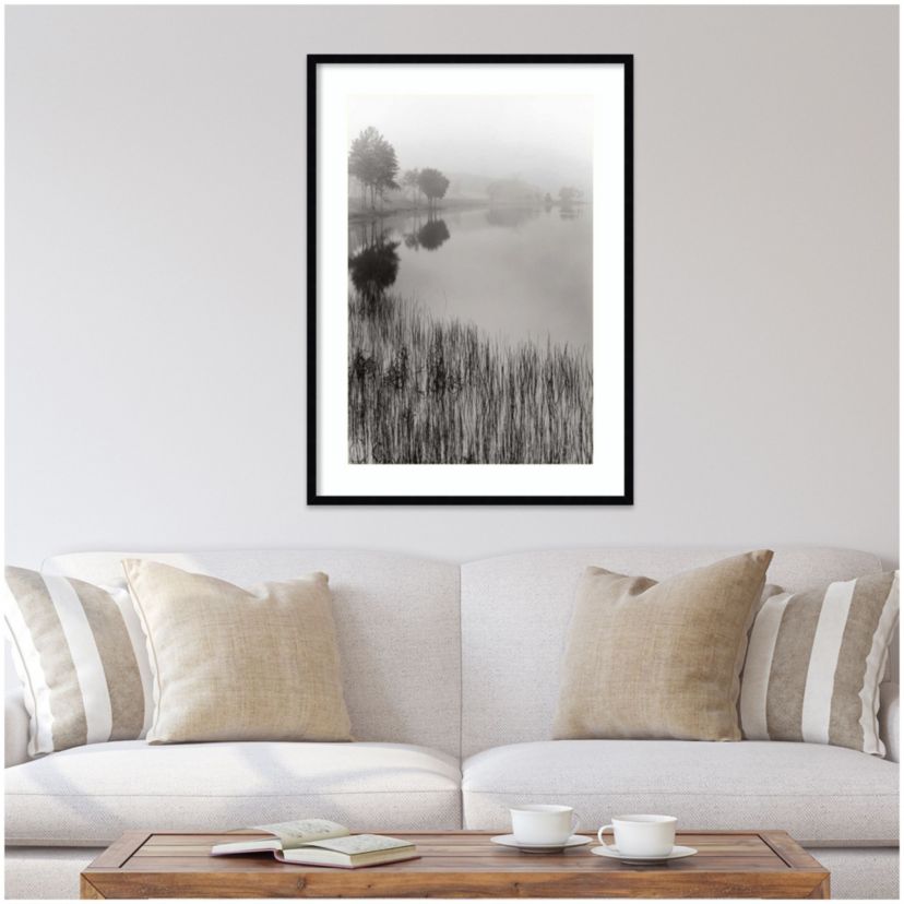 Lakeside Mist by Monte Nagler Wood Framed Wall Art Print