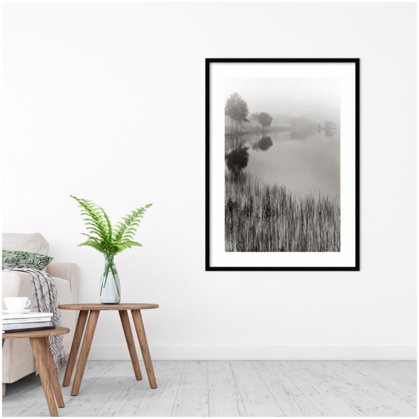 Lakeside Mist by Monte Nagler Wood Framed Wall Art Print