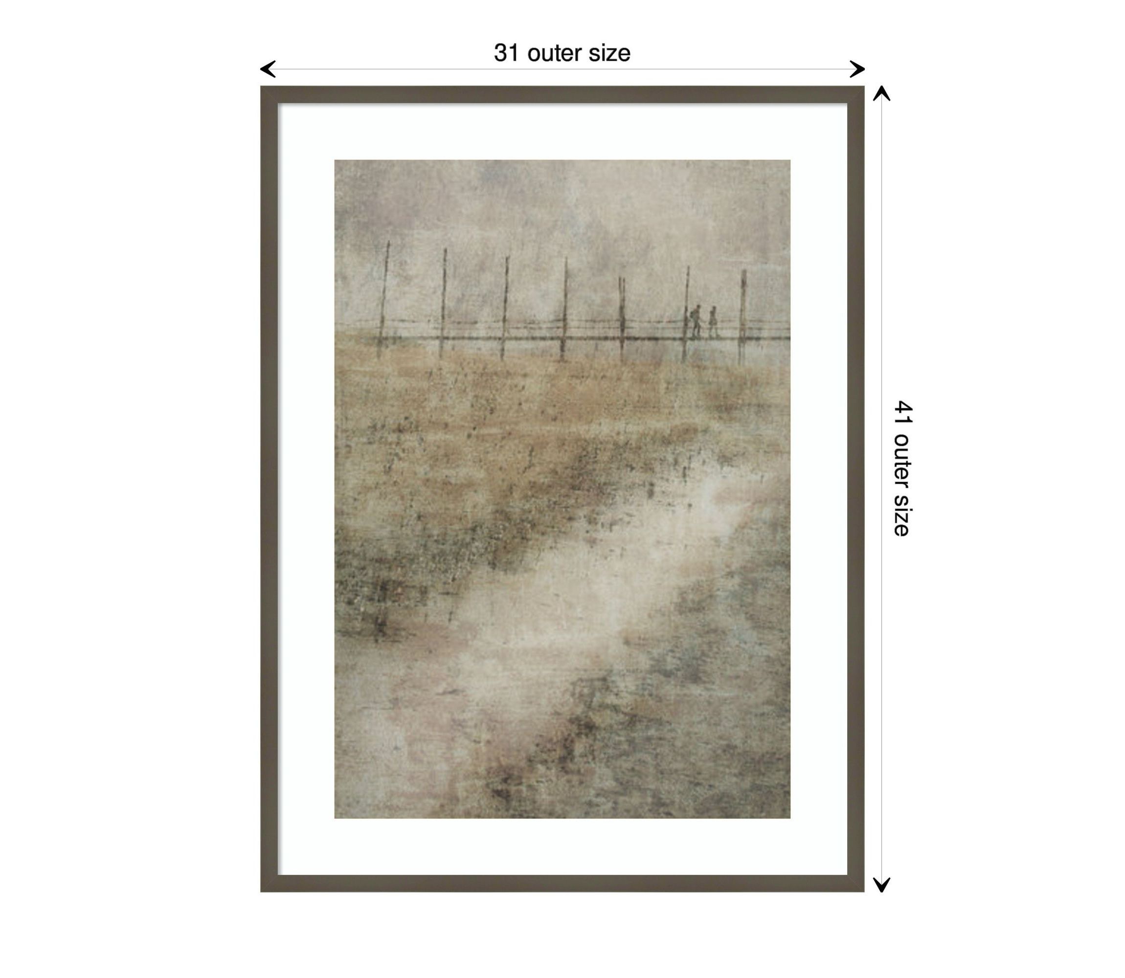 On the way by Nel Talen Wood Framed Wall Art Print