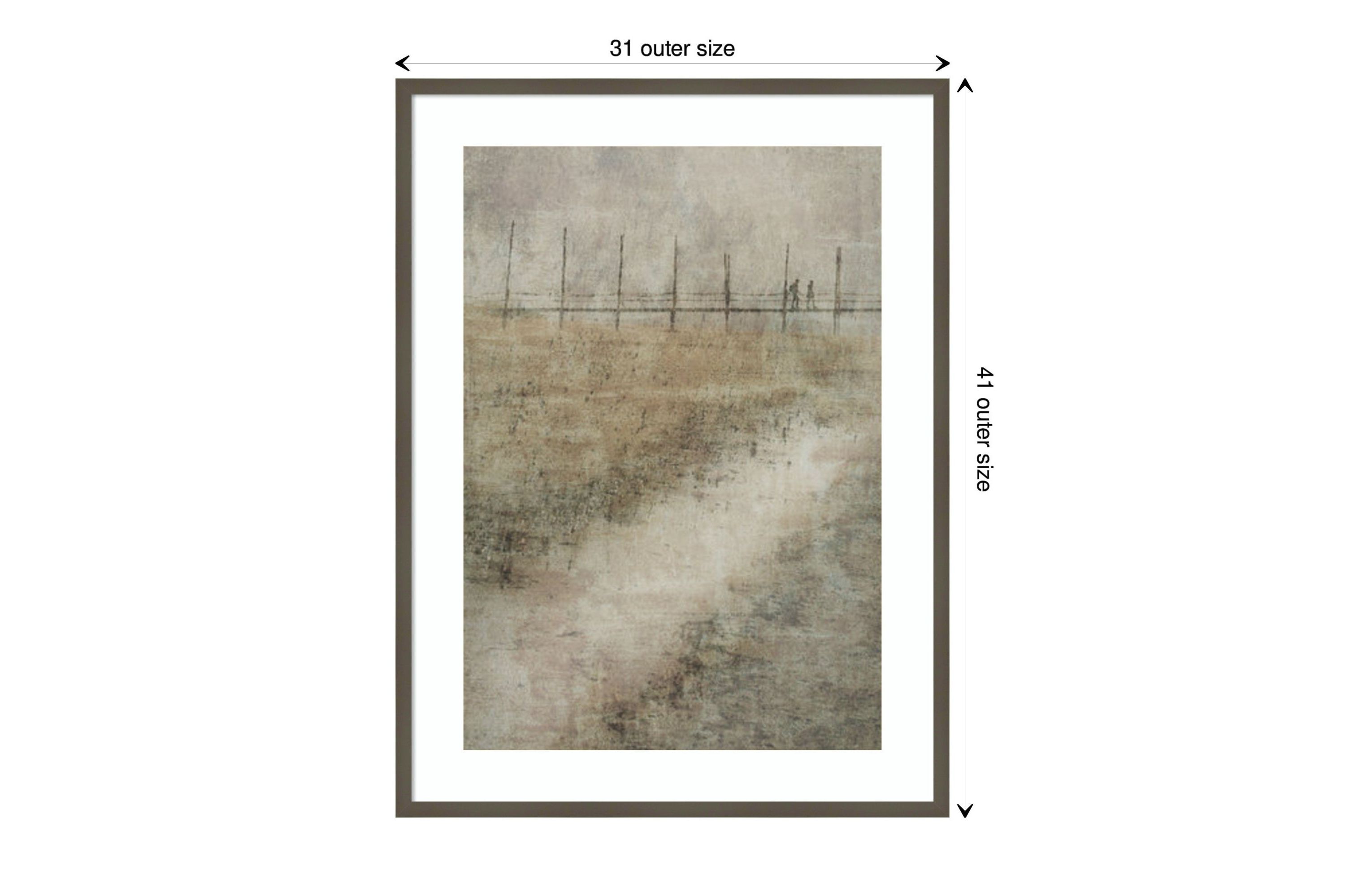 On the way by Nel Talen Wood Framed Wall Art Print