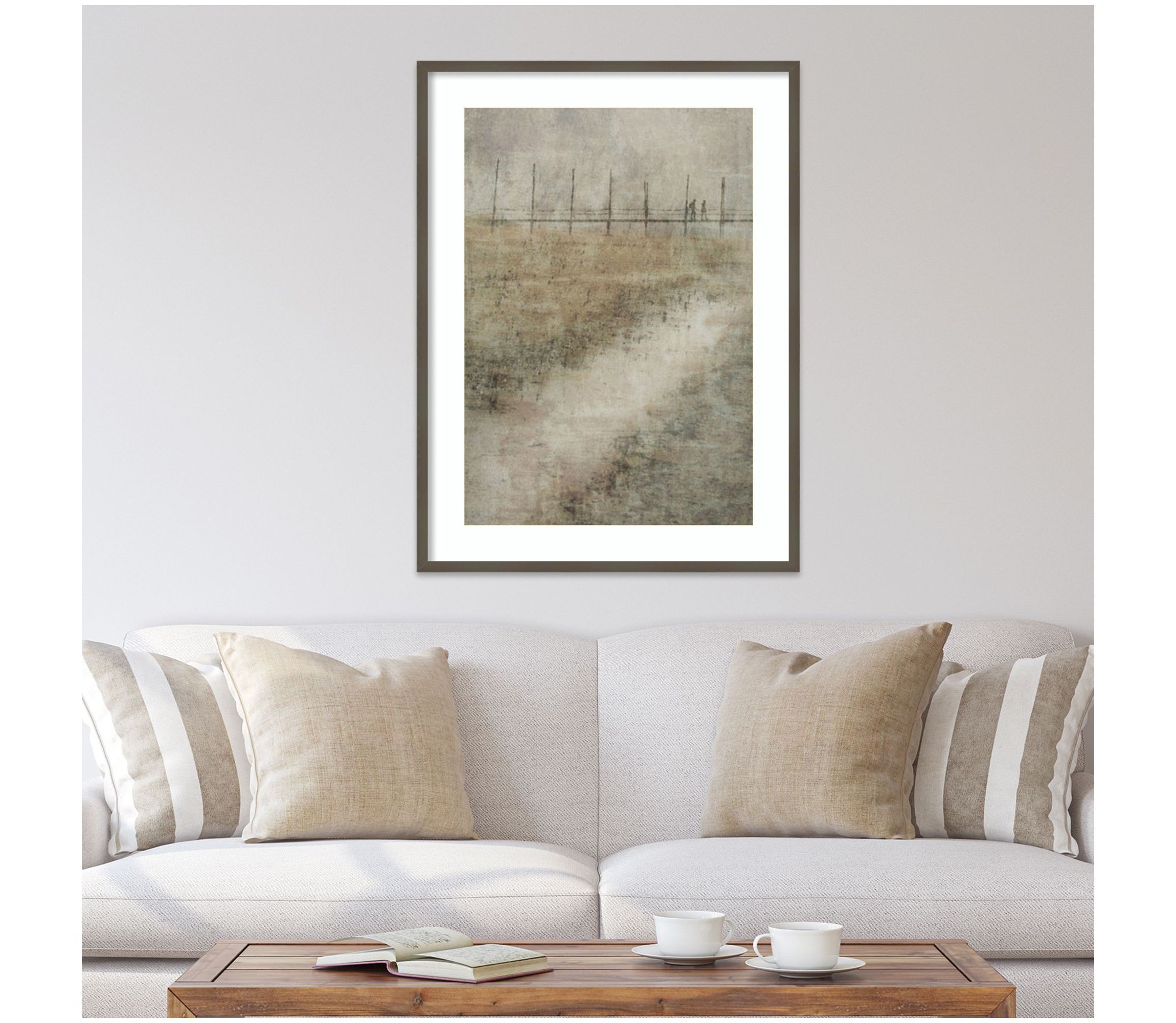 On the way by Nel Talen Wood Framed Wall Art Print