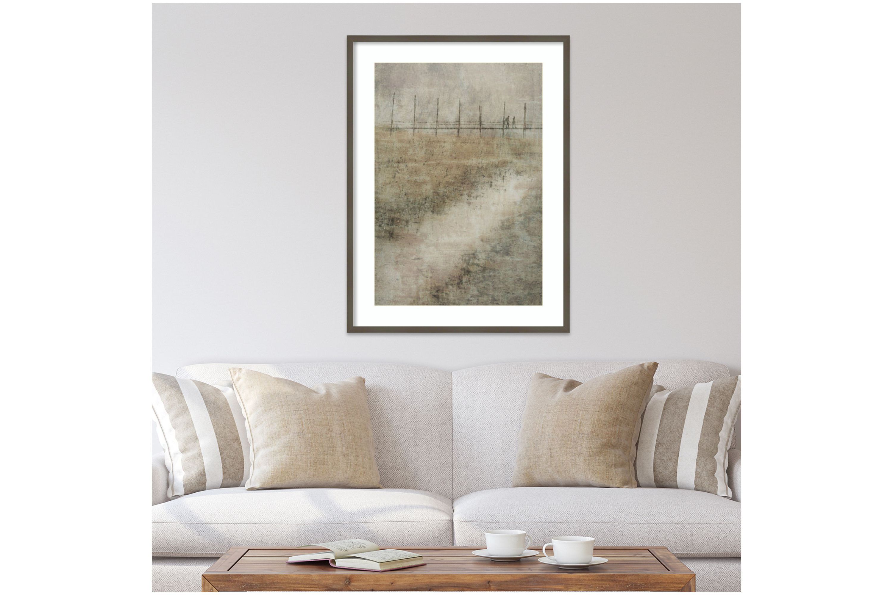 On the way by Nel Talen Wood Framed Wall Art Print