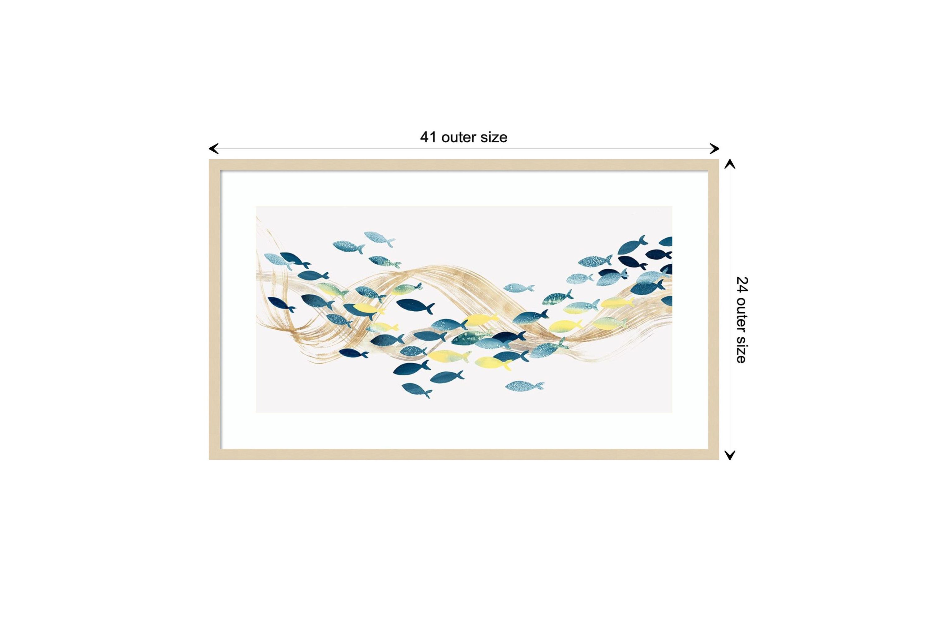 Under Water Sea Life by Isabelle Z Wood Framed Wall Art Print
