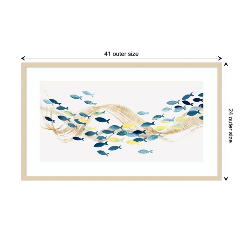 Under Water Sea Life by Isabelle Z Wood Framed Wall Art Print
