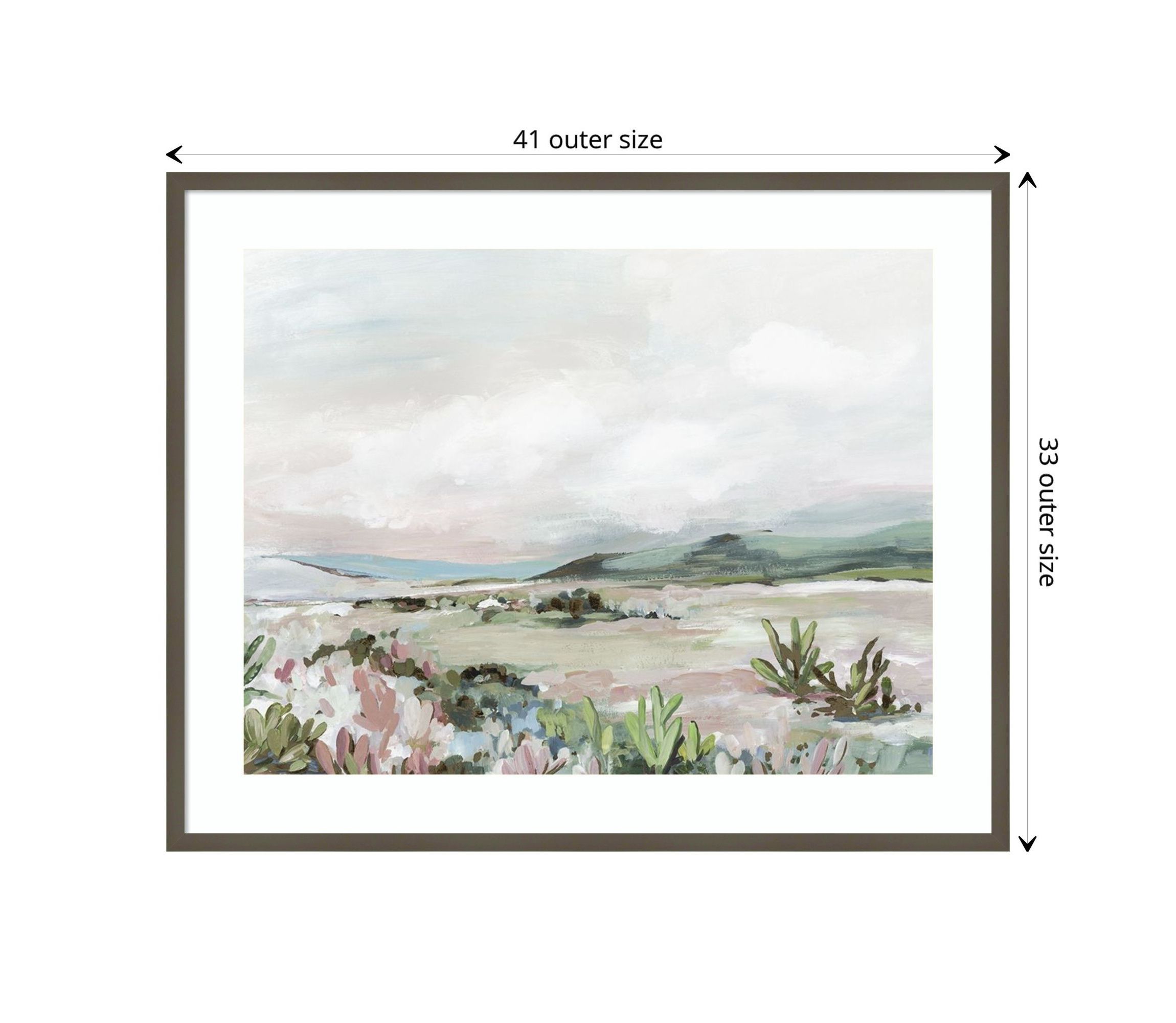Wild Cactus Garden by Allison Pearce Wood Framed Wall Art Print
