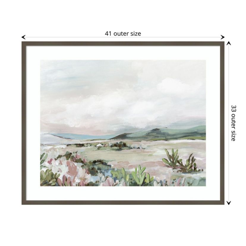 Wild Cactus Garden by Allison Pearce Wood Framed Wall Art Print