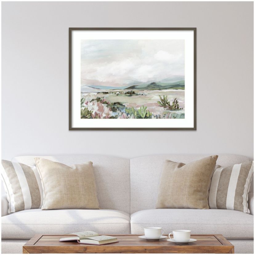 Wild Cactus Garden by Allison Pearce Wood Framed Wall Art Print