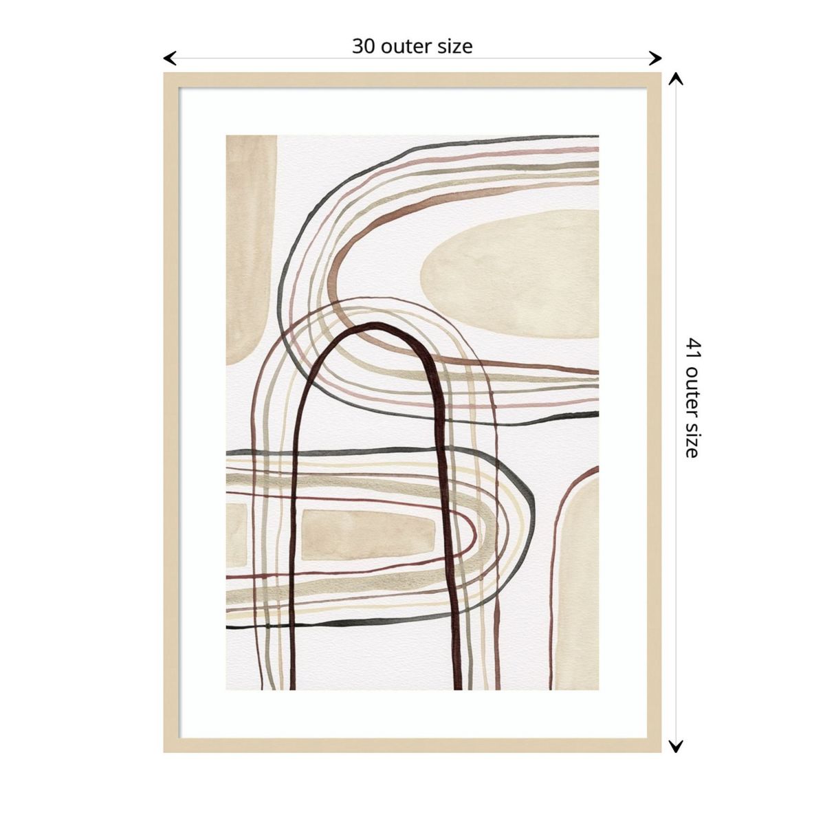 Arounds II by Nikki Galapon Wood Framed Wall Art Print
