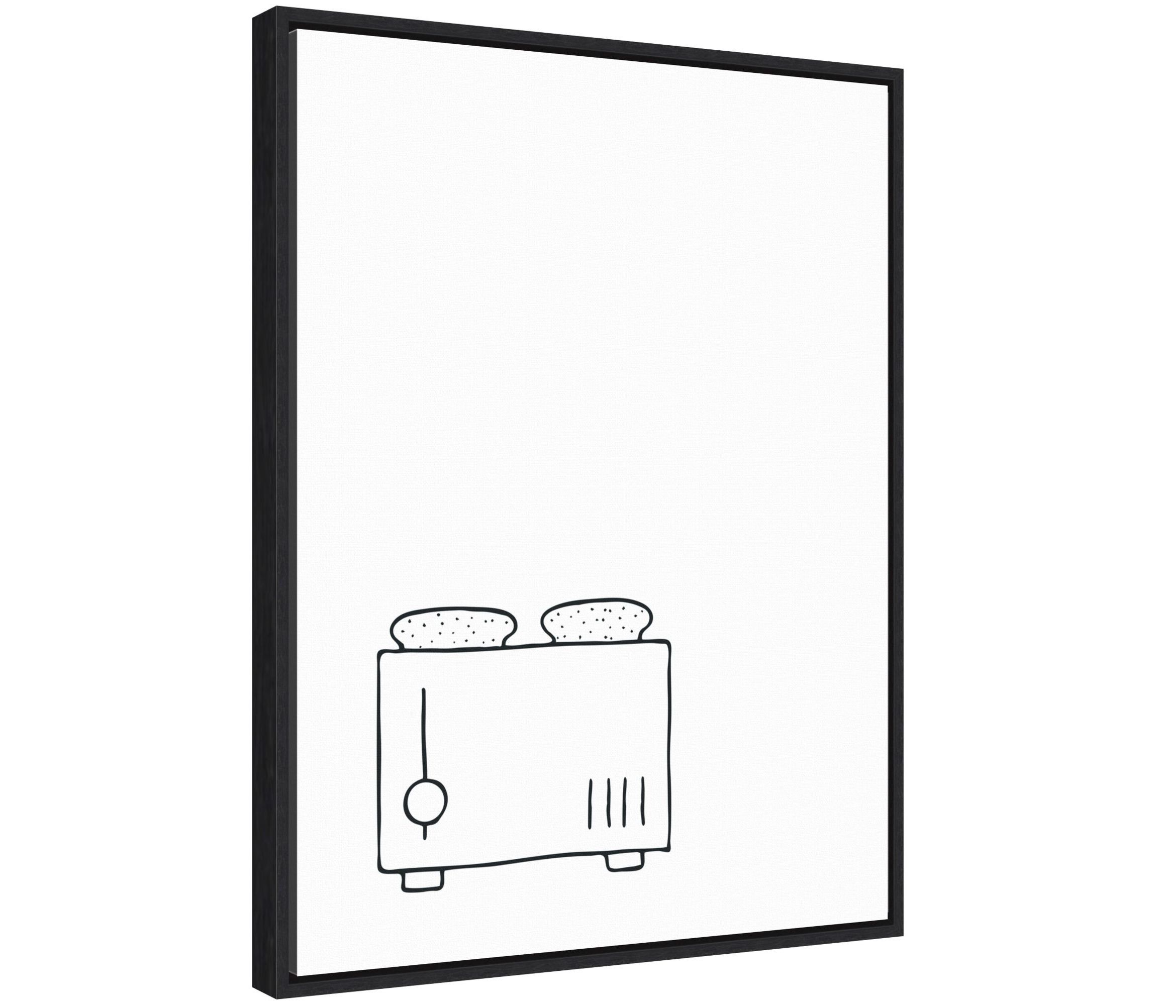 Simply Toaster Framed Canvas Wall Art Print