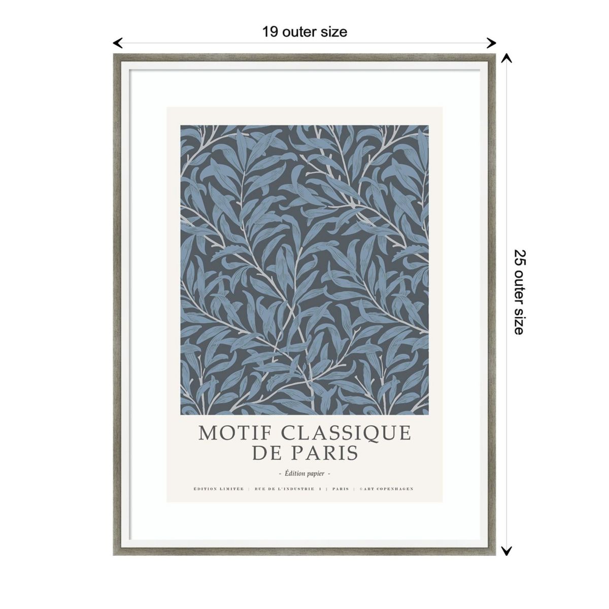 Motif Classique 4 by Design Fabrikken Wood Framed Wall Art Print