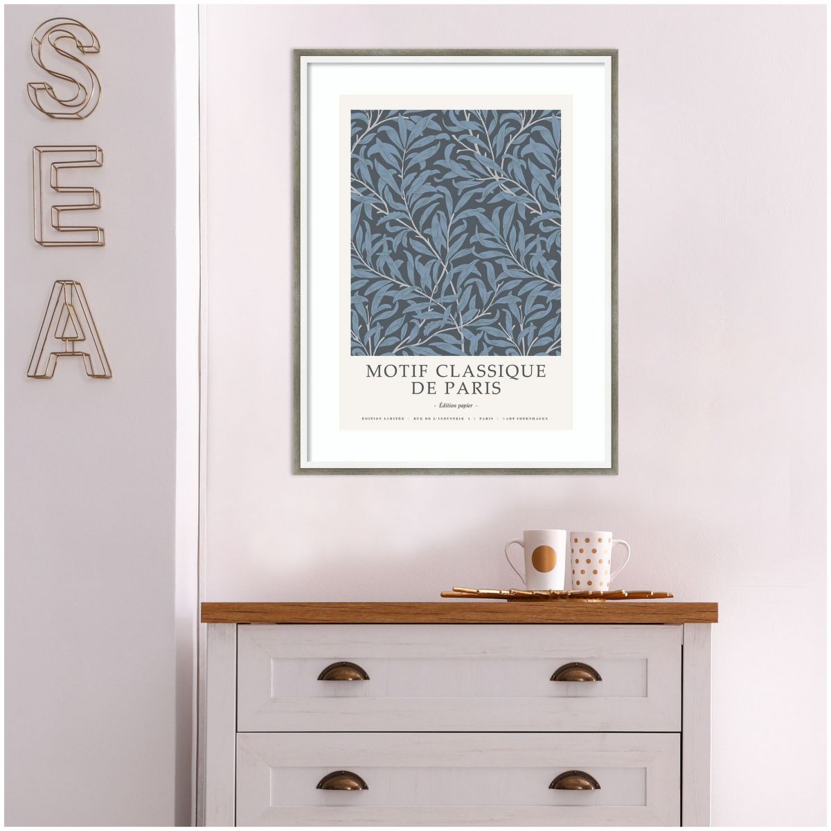 Motif Classique 4 by Design Fabrikken Wood Framed Wall Art Print