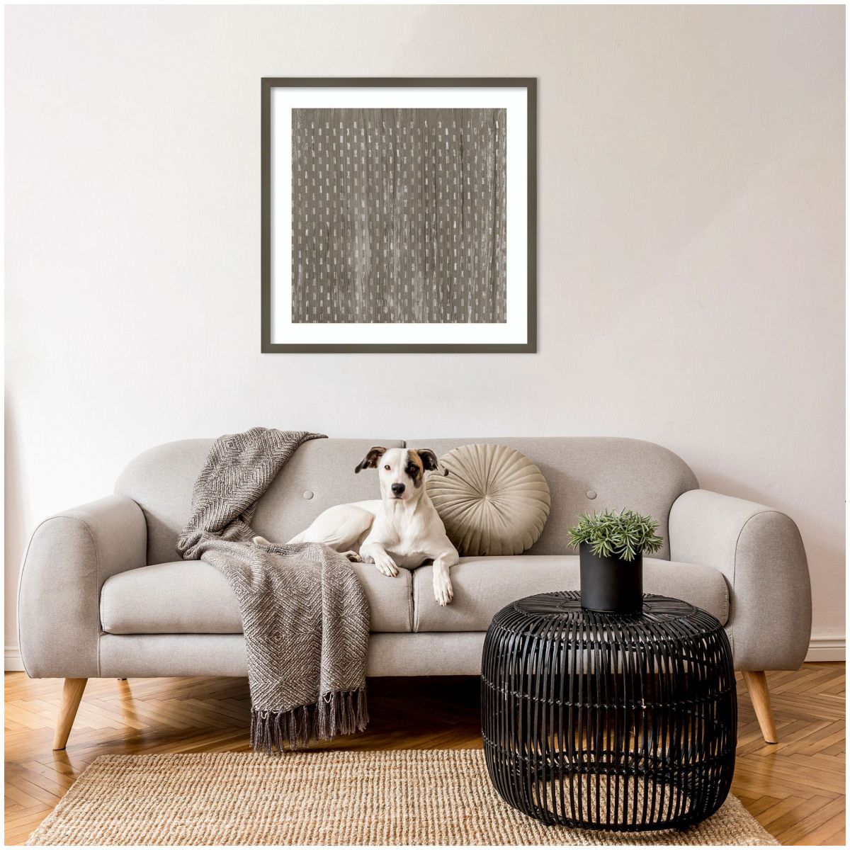 Weathered Wood Patterns VIII by June Erica Vess Wood Framed Wall Art Print
