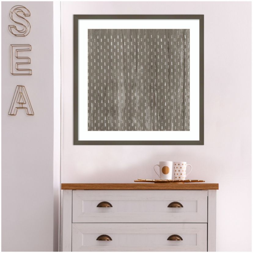 Weathered Wood Patterns VIII by June Erica Vess Wood Framed Wall Art Print