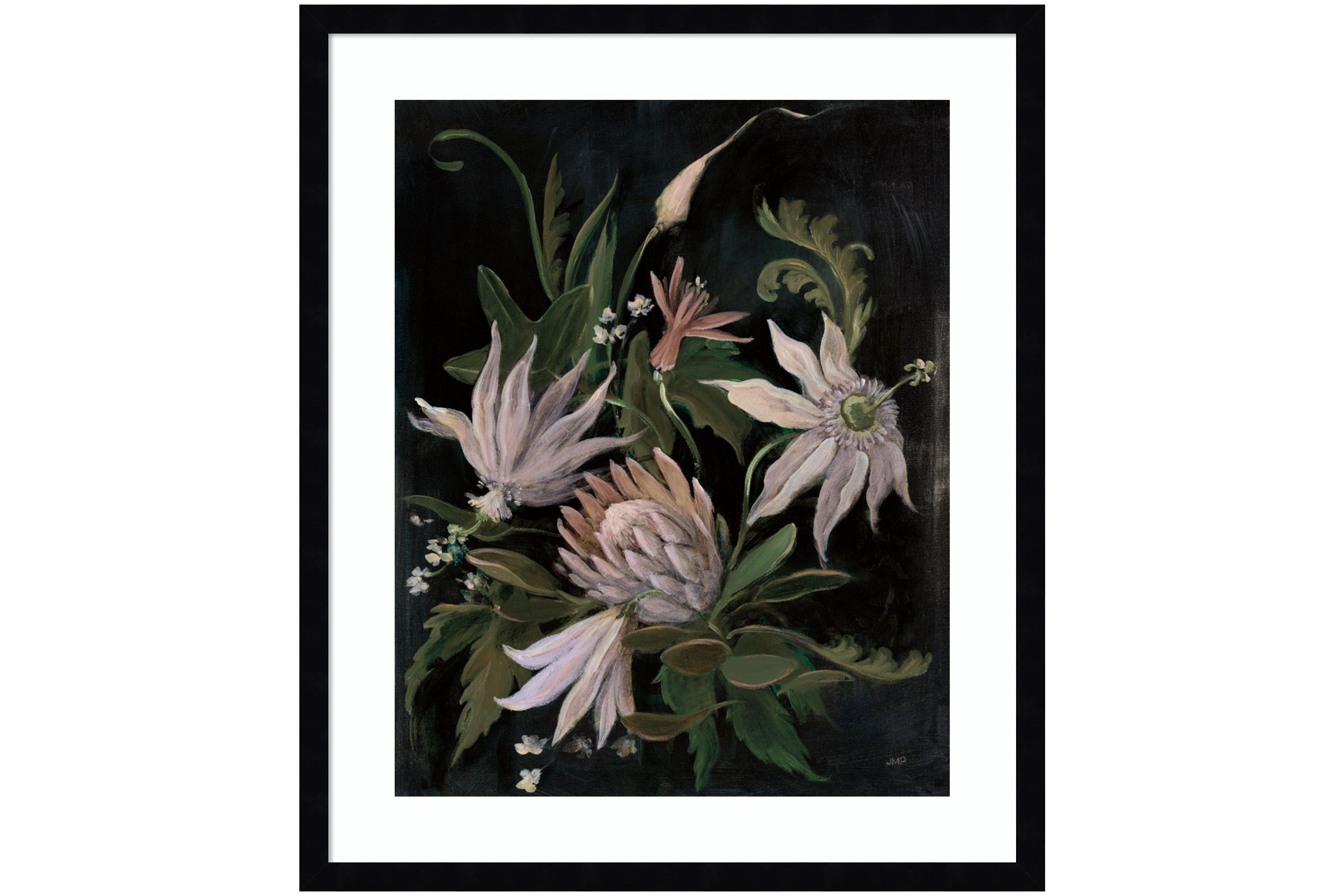 Flower Show I Crop Neutral by Julia Purinton Wood Framed Wall Art Print