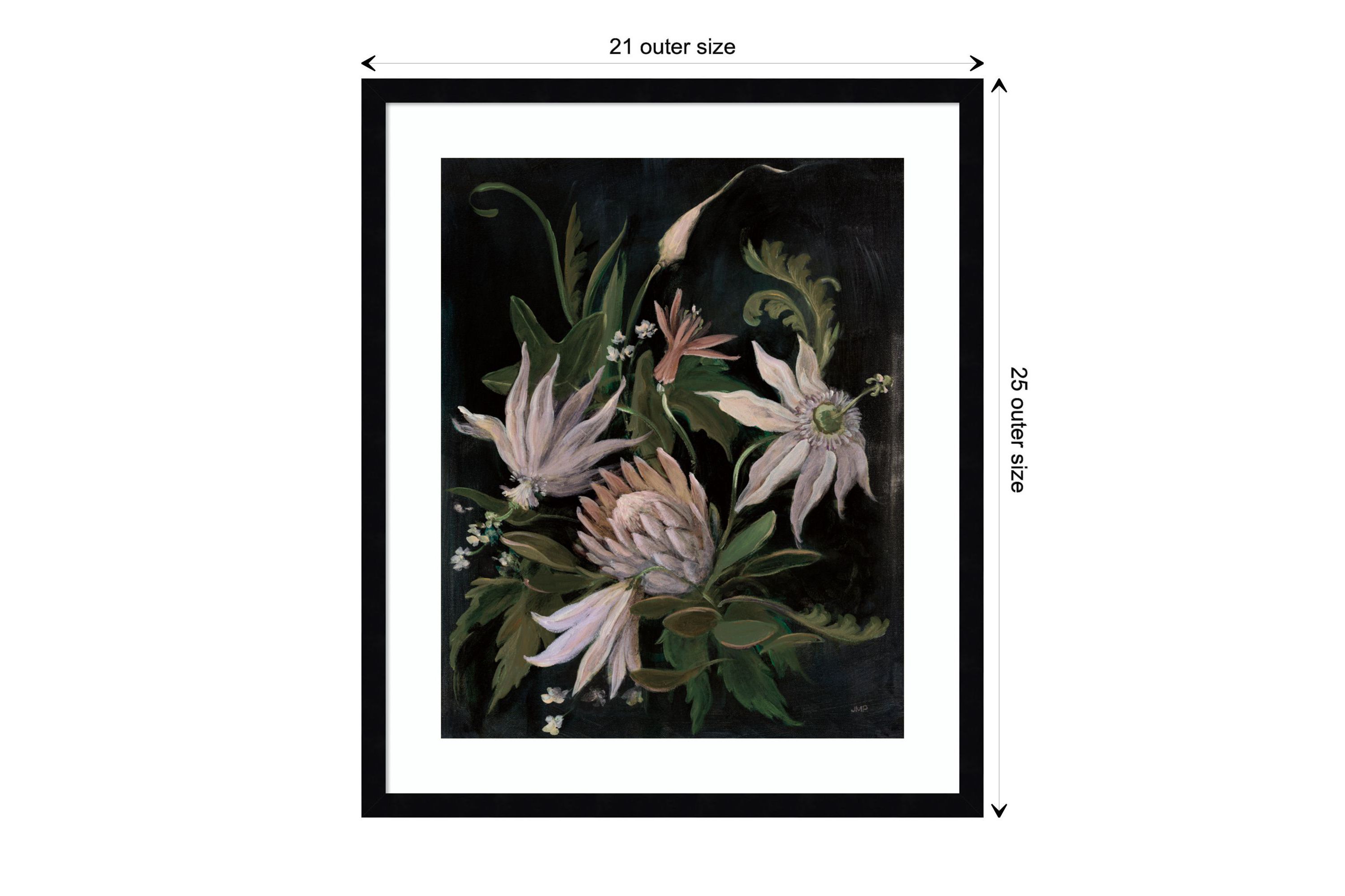 Flower Show I Crop Neutral by Julia Purinton Wood Framed Wall Art Print