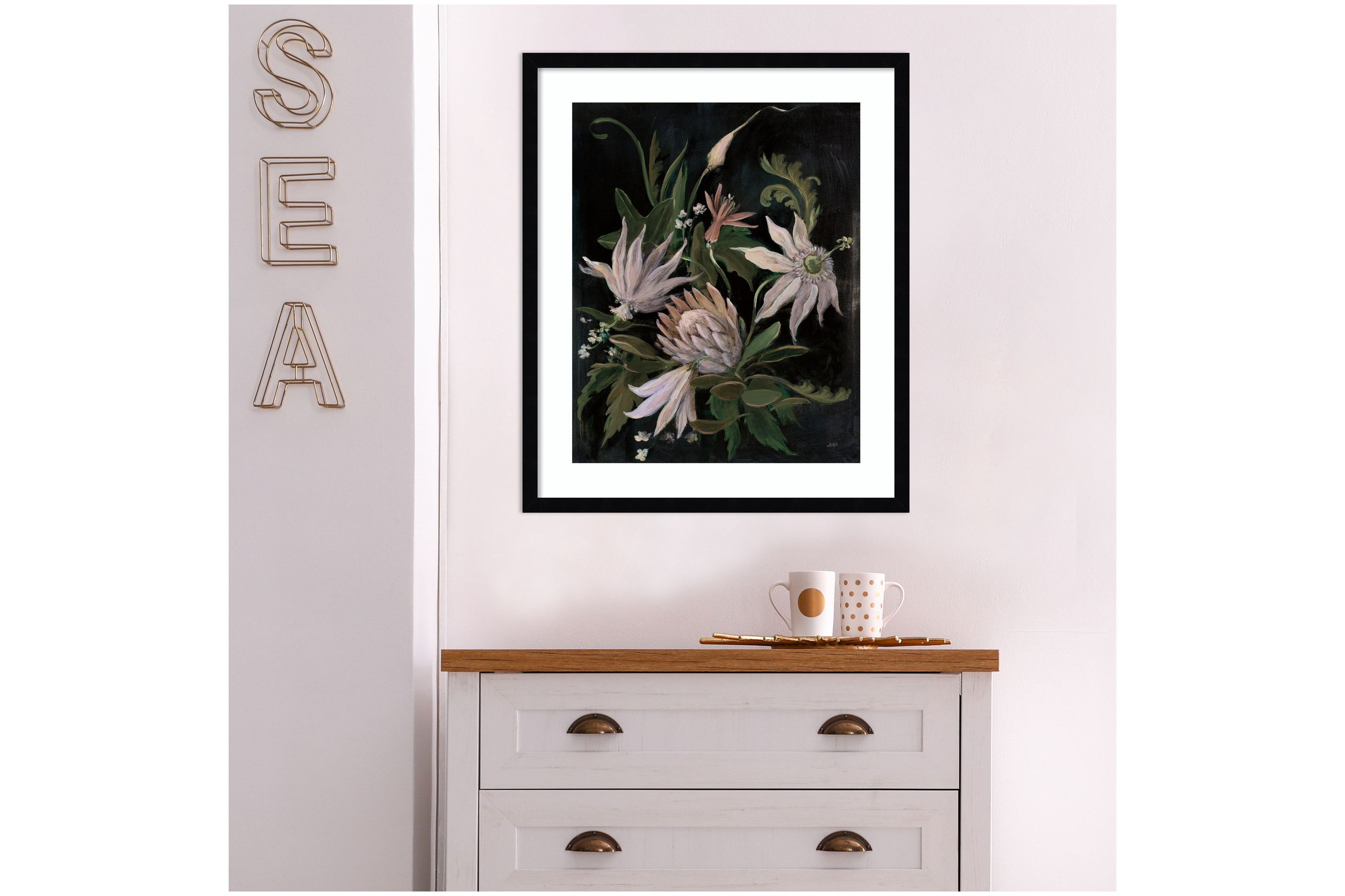 Flower Show I Crop Neutral by Julia Purinton Wood Framed Wall Art Print