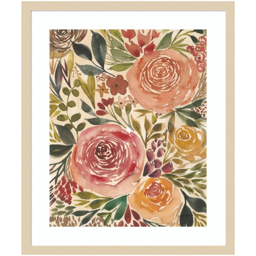 Antique Garden IV by Cheryl Warrick Wood Framed Wall Art Print