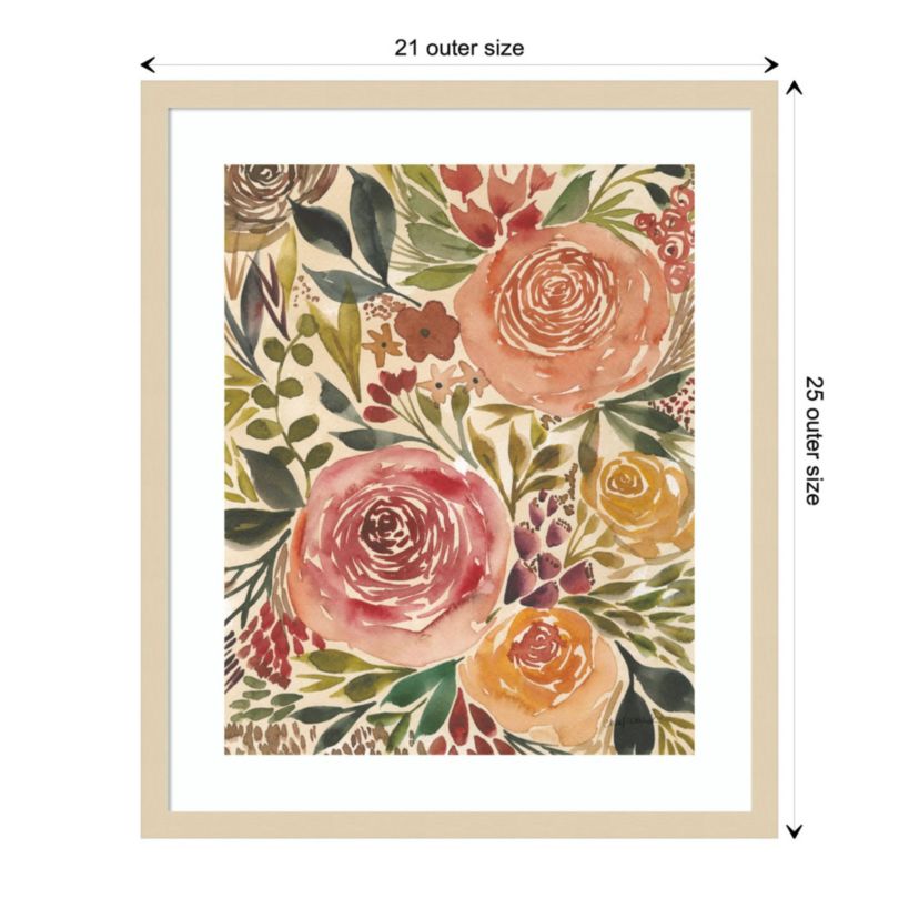 Antique Garden IV by Cheryl Warrick Wood Framed Wall Art Print