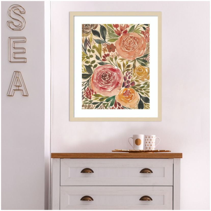 Antique Garden IV by Cheryl Warrick Wood Framed Wall Art Print