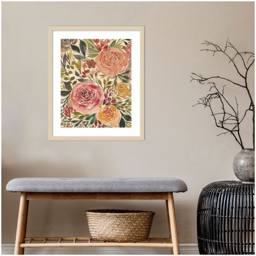 Antique Garden IV by Cheryl Warrick Wood Framed Wall Art Print
