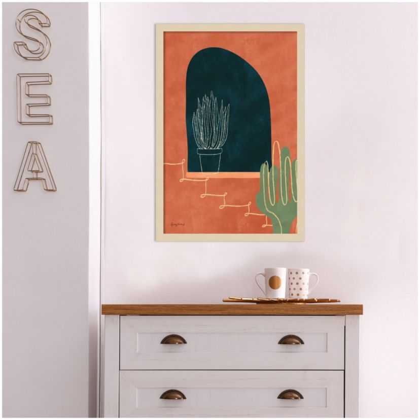 Mountainous I by Becky Thorns Wood Framed Wall Art Print