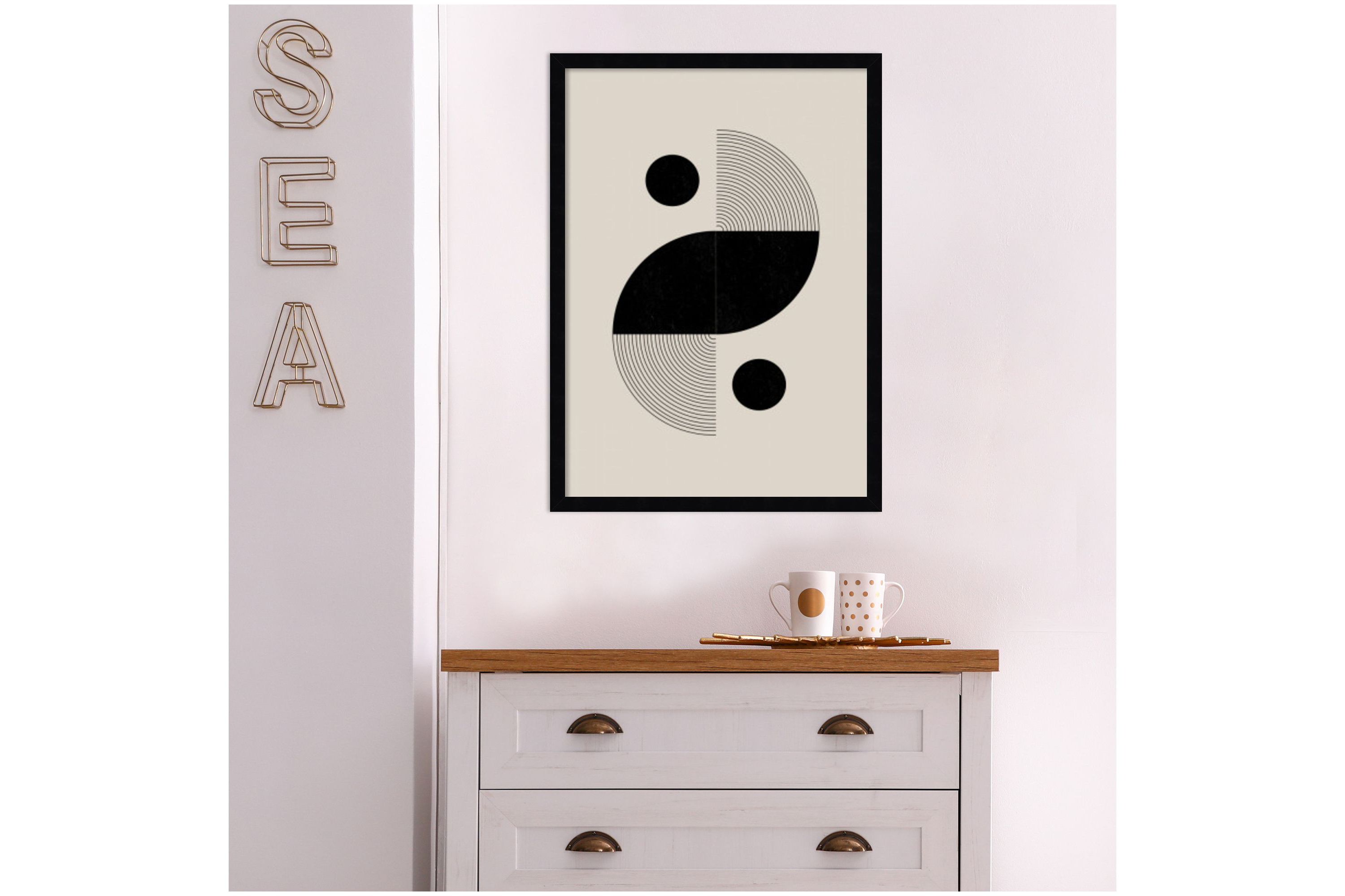 BaB No 3 by The MIUUS STUDIO Wood Framed Wall Art Print