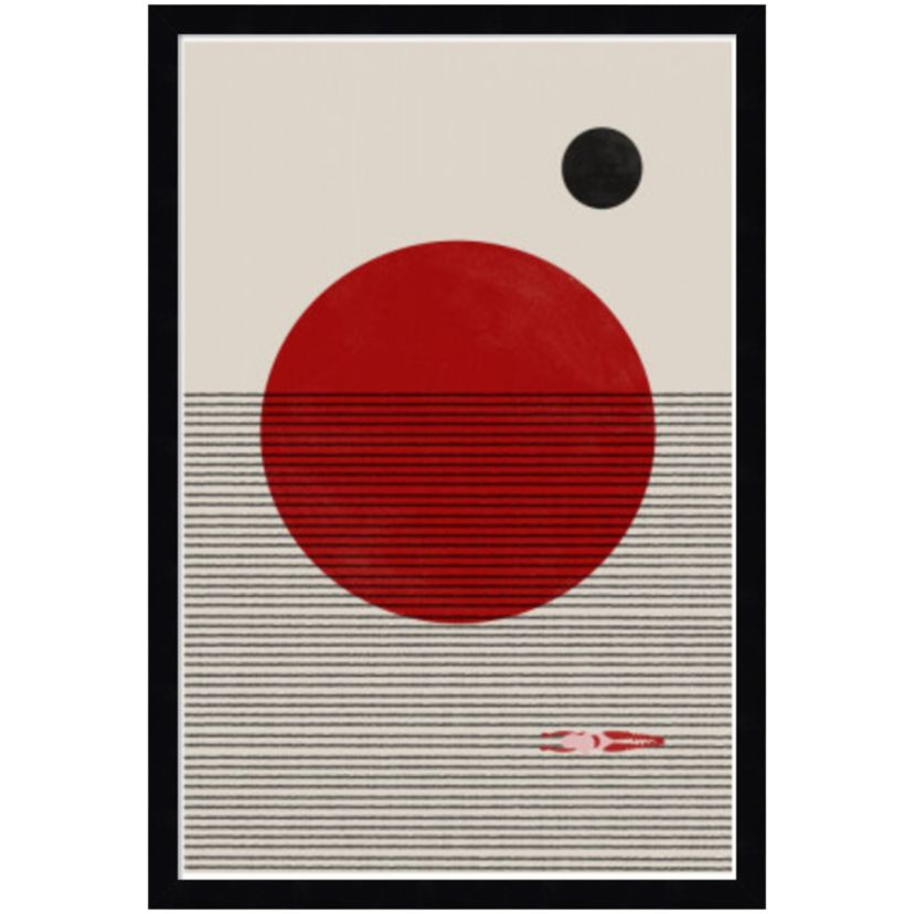 Swimming To You by The MIUUS STUDIO Wood Framed Wall Art Print